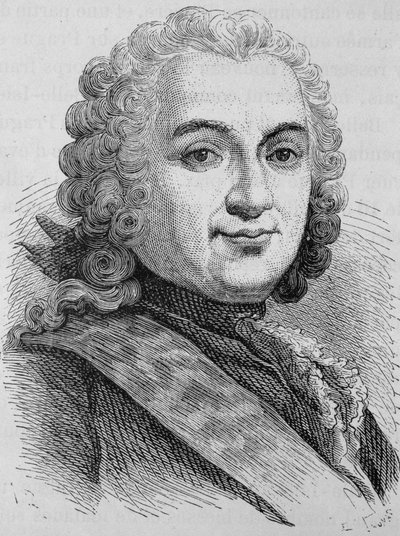 François de Chevertin (1695 - 1769) muotokuva. Kaiverrus 1800-luvun lopusta H. Martinin teokseen "Histoire de France". tekijältä Unknown artist