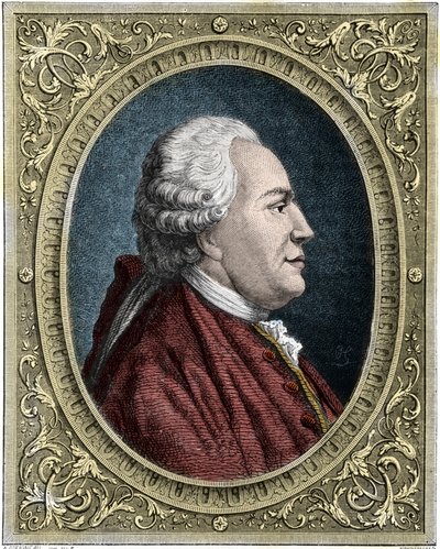 Franz-Anton Mesmerin (1734-1815) muotokuva (Frederic Antoine Mesmer - Franz Anton Mesmer) Saksalainen lääkäri, eläinmagnetismin (mesmerismin) teorian perustaja. Värikaiverrus 1800-luvulta. tekijältä Unknown artist