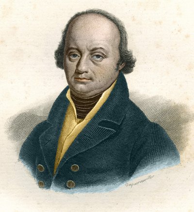 Franz-Joseph Gallin (Franz Joseph) (1758 - 1828), saksalaisen lääkärin muotokuva, kaiverrus 1800-luvulta tekijältä Unknown artist