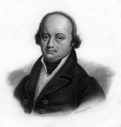 Franz-Joseph Gallin (Franz Joseph) (1758 - 1828), saksalaisen lääkärin muotokuva, kaiverrus 1800-luvulta tekijältä Unknown artist