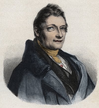 Franz Xaver Gabelsbergerin (1789-1849) muotokuva englantilaisesta keksijästä tekijältä Unknown artist