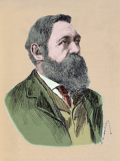 Muotokuva Friedrich Engelsistä (1820 - 1895), saksalainen filosofi ja sosialistiteoreetikko. tekijältä Unknown artist
