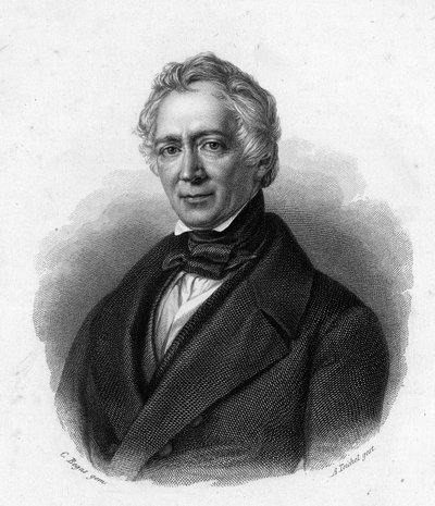 Friedrich Ludwig von Raumerin muotokuva, saksalainen historioitsija (1781-1873). tekijältä Unknown artist