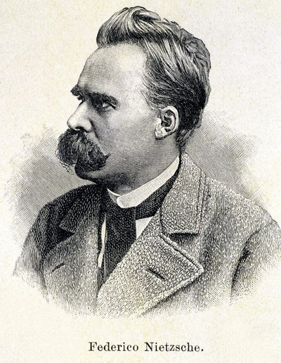 Friedrich Nietzschen (1833 - 1900) muotokuva tekijältä Unknown artist
