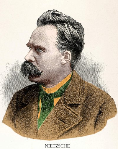 Friedrich Nietzschen (1844 - 1900) muotokuva. tekijältä Unknown artist