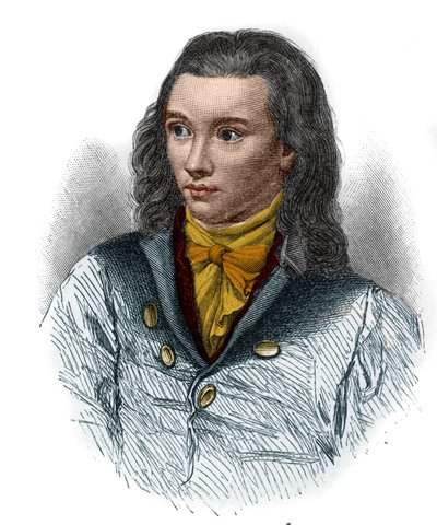 Friedrich von Hardenberg, dit Novalis (1772-1801), saksalaisen romanttisen liikkeen runoilijan muotokuva. tekijältä Unknown artist