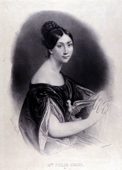 Italian sopraanon GRISI Giulia (Julie) (1811-1869) muotokuva. tekijältä Unknown artist