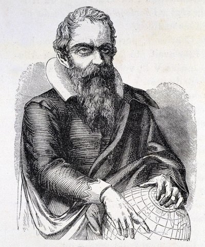 Muotokuva Galileosta Galilei dit Galileo (1564 - 1642), kaiverrus 1800-luvulta. tekijältä Unknown artist