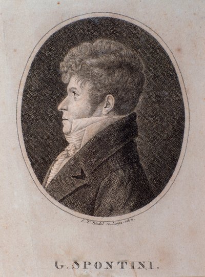 Gaspare Spontinin muotokuva (kaiverrus tekijältä Unknown artist