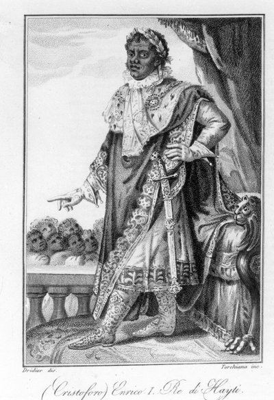 Kenraali Henry Christophen, Haitin kuninkaan, Haitin itsenäisyyden sankarin muotokuva. Kaiverrus sd. 1800-luvulla. tekijältä Unknown artist
