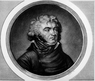 Kenraali Jean Baptiste Kleberin (1753-1800) muotokuva. Kaiverrus "" Täydellinen kokoelma Ranskan vallankumouksen historiallisia maalauksia, kolme osaa.""" 1804. tekijältä Unknown artist