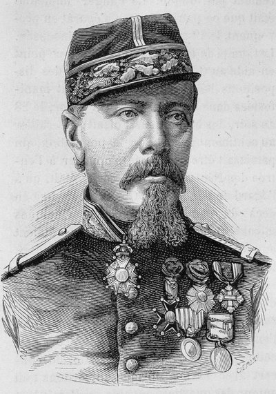 Muotokuva kapinallisten ampumasta kenraali Lecomtesta vuonna 1871. Kaiverrus 1800-luvun lopusta H. Martinin "Histoire de France" -kirjaan. tekijältä Unknown artist