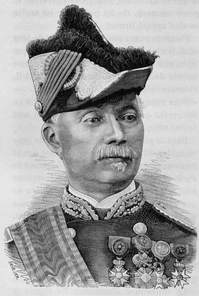 Kenraali Pourcetin muotokuva. 1800-luvun kaiverrus. tekijältä Unknown artist