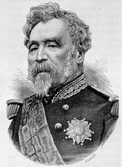 Kenraali de la Motterougen muotokuva. Kaiverrus 1800-luvun lopusta H. Martinin teokseen "Histoire de France". tekijältä Unknown artist