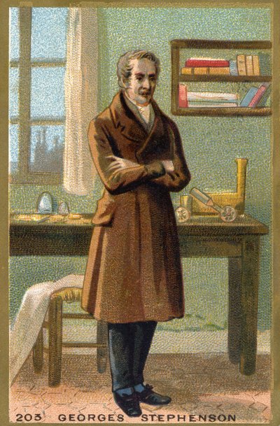 George Stephensonin (1781-1848), brittiläisen insinöörin muotokuva. tekijältä Unknown artist