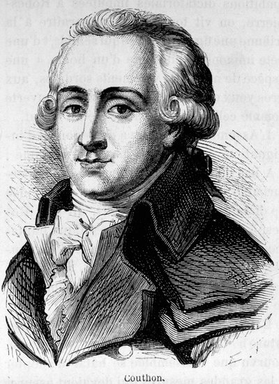 Ranskalaisen poliitikon Georges Couthonin (1755-1794) muotokuva. tekijältä Unknown artist