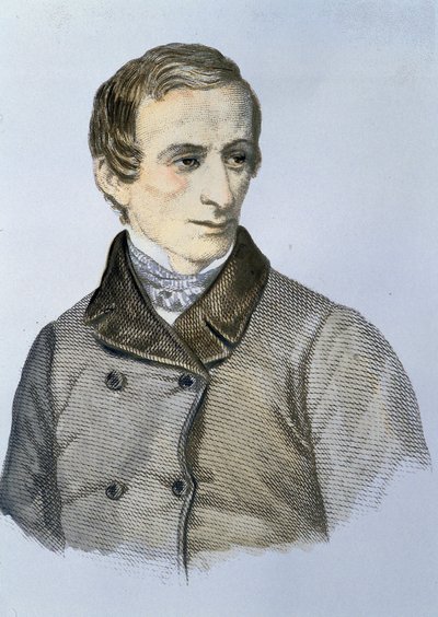 Giacomo Leopardin (1798 - 1837) muotokuva tekijältä Unknown artist