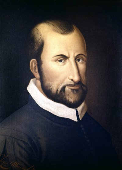Muotokuva Giovanni Pierluigi Da Palestrinasta (1525 - 1594), italialainen säveltäjä, Milanon konservatorio tekijältä Unknown artist