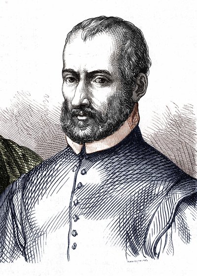 Muotokuva Giovanni Pierluigi da Palestrinasta (1525 - 1594), italialainen säveltäjä tekijältä Unknown artist