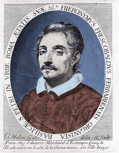 Muotokuva Girolamo (tai Gerolamo) Frescobaldi (1583 - 1643), italialainen säveltäjä. tekijältä Unknown artist