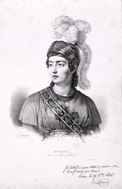 Giuditta Pastan (1797-1865) muotokuva. tekijältä Unknown artist