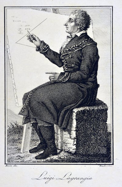 Giuseppe Ludovico De la Grange Tournierin (1736 - 1813) muotokuva - Joseph Louisin (Joseph-Louis), Earl of Lagrange (1736-1813), ranskalaisen matemaatikon muotokuva tekijältä Unknown artist