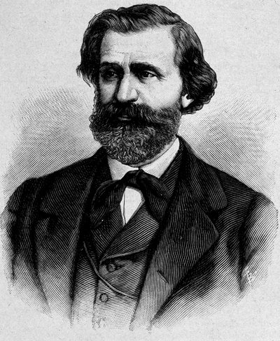 Giuseppe Verdin muotokuva, italialainen säveltäjä (1813 - 1901) tekijältä Unknown artist