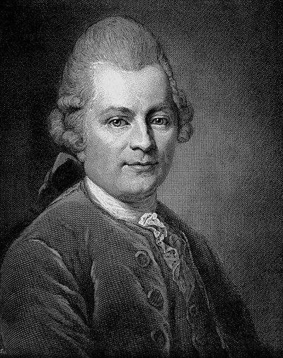 Muotokuva Gotthold Ephraim Lessingistä (1729 - 1781), saksalainen kirjailija ja näytelmäkirjailija. tekijältä Unknown artist