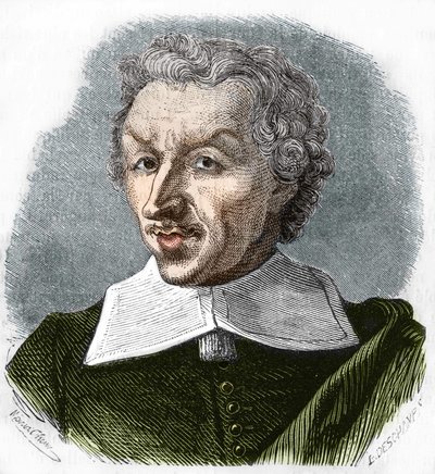 Gui (Guy) Patinin muotokuva. Ranskalainen lääkäri ja kirjailija (1601-1672). Kaiverrus vuodelta 1866. tekijältä Unknown artist