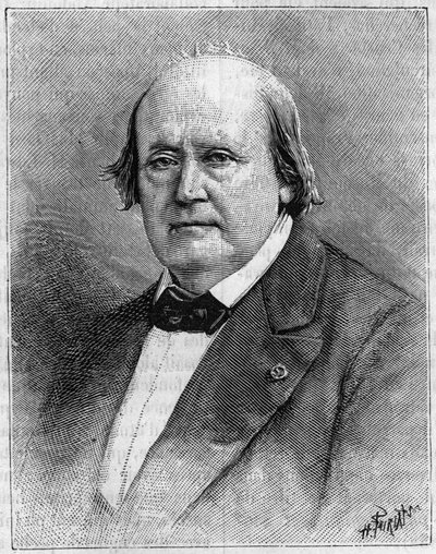 Muotokuva Henri Milne Edwardsista (Milne-Edwards) (1800-1885), ranskalainen luonnontieteilijä. (Valokuvasta). Kaiverrus "" Luontoon: katsaus tieteisiin ja niiden sovelluksiin taiteeseen ja teollisuuteen"" 8. elokuuta tekijältä Unknown artist