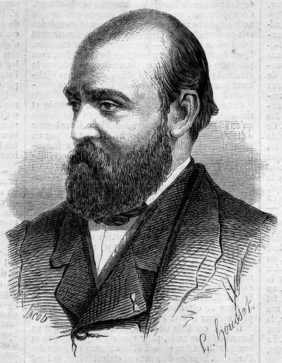 Henry Murgerin (1822-1861), ranskalaisen kirjailijan muotokuva. Kaiverrus "" Le Monde Illustré" -julkaisussa n¡199, 2. helmikuuta 1861. tekijältä Unknown artist