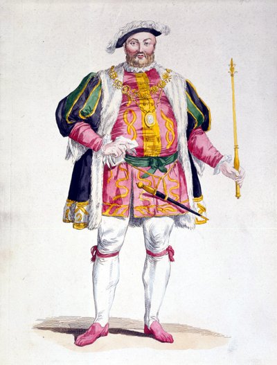 Henry VIII:n (1491 - 1547) muotokuva Englannista. tekijältä Unknown artist