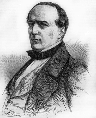 Muotokuva Hippolyte Fortoulista (1811-1856). Meriministeri ja opetusministeri. Kaiverrus vuodelta 1866. tekijältä Unknown artist