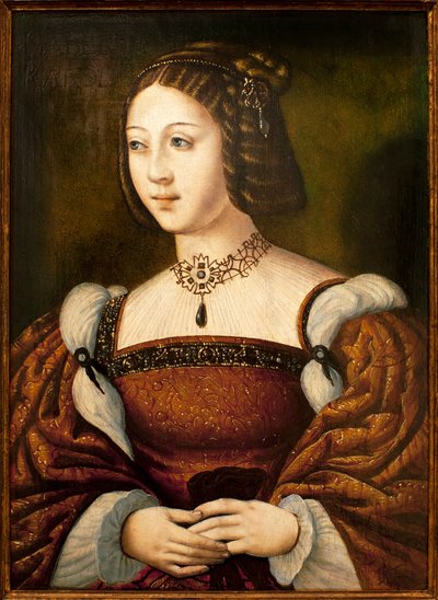 Portugalilaisen Isabellan (1503-1539) muotokuva - Anonyymin mestarin maalaus sd noin 1526, öljy puulle 40 x 29 cm, 1500-luvun puoliväli (Isabel de Portugalin muotokuva, tuntematon mestari, öljy paneeli, keskimmäinen 1500-luvulta) - An tekijältä Unknown artist