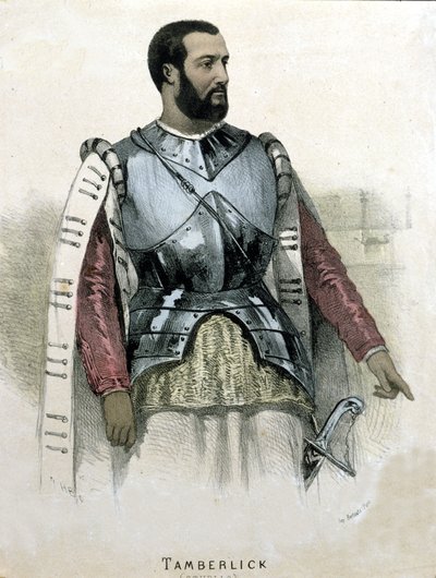 Gioacchino Rossinin muotokuva italialaisesta tenorista Enrico Tamberlickista (1820 - 1869) Otellossa tekijältä Unknown artist