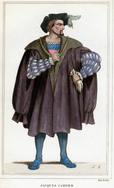 Jacques Cartierin (1491 - 1557) muotokuva. tekijältä Unknown artist