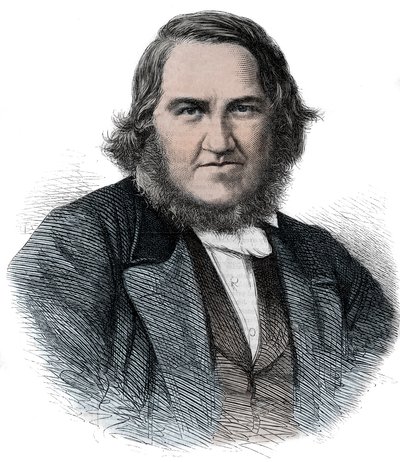 Muotokuva James Young Simpsonista (1811-1870) Skotlantilainen synnytyslääkäri - Sir James Young Simpson tekijältä Unknown artist