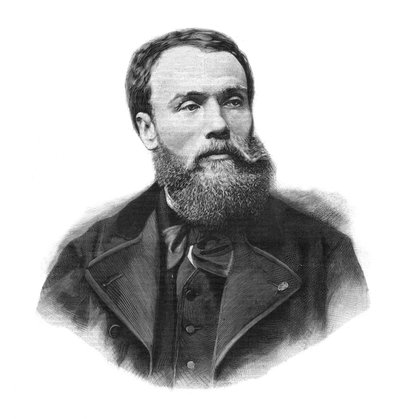 Jean-Paulin (Jean Paul) Laurensin (1838-1921) muotokuva ranskalaisesta taidemaalarista ja kuvanveistäjästä - Kaiverrus vuodelta 1891 tekijältä Unknown artist