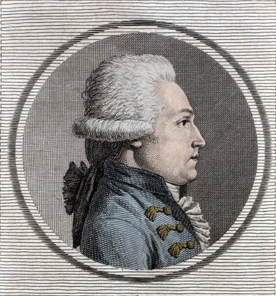 Muotokuva Jean-Xavierista (Jean Xavier) Pusyn (1750-1806) sotilasinsinöörin ja ranskalaisen poliitikon toimisto. tekijältä Unknown artist