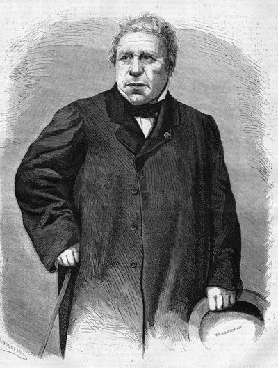 Jean Auguste Dominique Ingresin (1780-1867) muotokuva. ranskalainen maalari. tekijältä Unknown artist