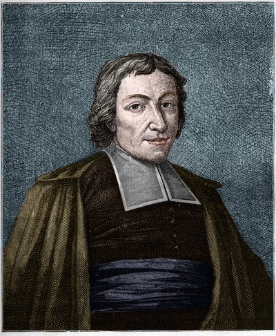 Jean Baptiste De La Sallen (Jean-Baptiste) (1651-1719) muotokuva ranskalainen uskonnollinen, kristillisten koulujen veljien seurakunnan perustaja. Kaiverrus 1800-luvulta. tekijältä Unknown artist
