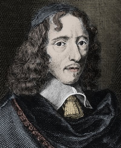 Jean Chapelainin (1595-1674), ranskalaisen runoilijan muotokuva - Kaiverrus - Jean Chapelain (1595-1674) ranskalainen runoilija ja kirjallisuuskriitikko - Kaiverrus tekijältä Unknown artist