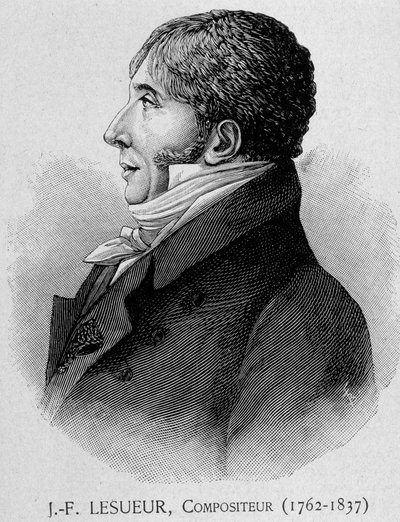 Jean Francois Lesueurin (1762 - 1837), ranskalaisen säveltäjän muotokuva tekijältä Unknown artist