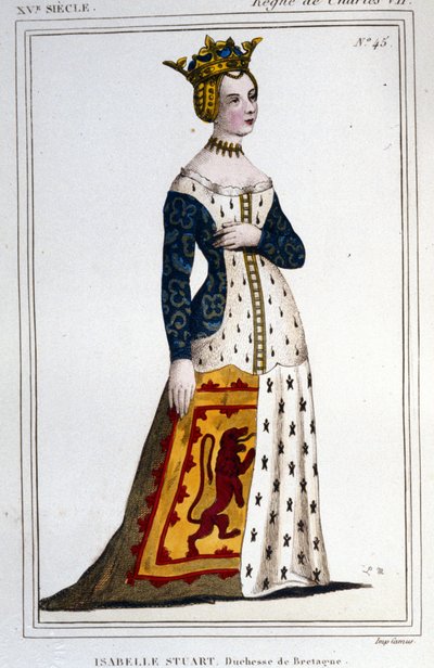 Jeannen muotokuva - Isabelle Stuart (1426 - 1494/9), Bretagnen herttuatar. tekijältä Unknown artist