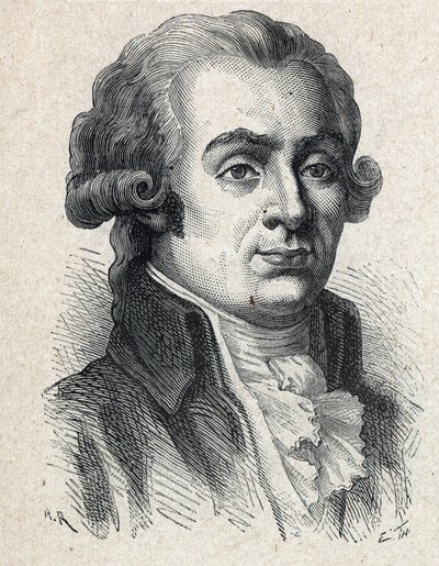 Ranskalaisen poliitikon Jerome Petion de Villeneuven (1756-1794) muotokuva. tekijältä Unknown artist