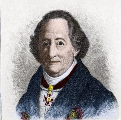 Johann Wolfgang Goethen (1749 - 1832), saksalaisen kirjailijan muotokuva tekijältä Unknown artist