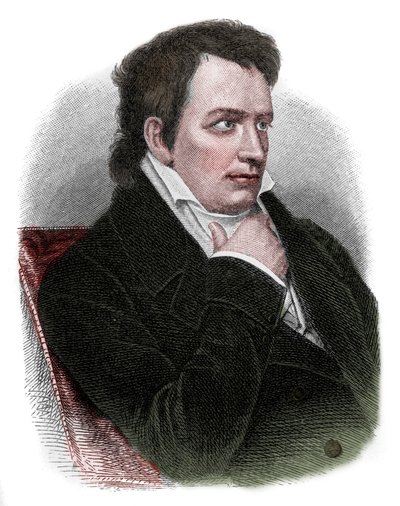 Muotokuva Johann Ludwig Tieckistä (1773-1853), saksalainen runoilija, kääntäjä, kustantaja, kirjailija ja romanttisen liikkeen kriitikko. tekijältä Unknown artist
