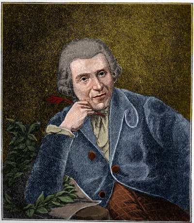 Johann Wilhelm Ludwig Gleimin (1719-1803) saksalaisen runoilijan muotokuva. tekijältä Unknown artist