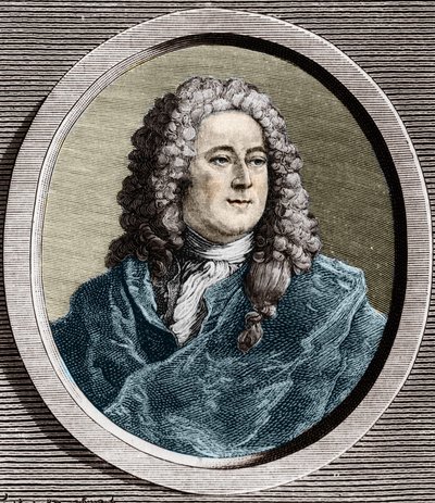 Muotokuva John Lawsta (1671 - 1729), Scottish Financial, joka aiheutti konkurssin vuonna 1720 (tapahtuma Quincampoix Streetillä) tekijältä Unknown artist
