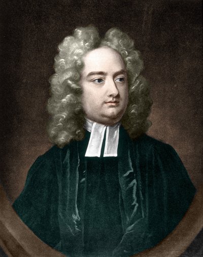 Jonathan Swiftin muotokuva. Irlantilainen kirjailija (1667-1745). tekijältä Unknown artist